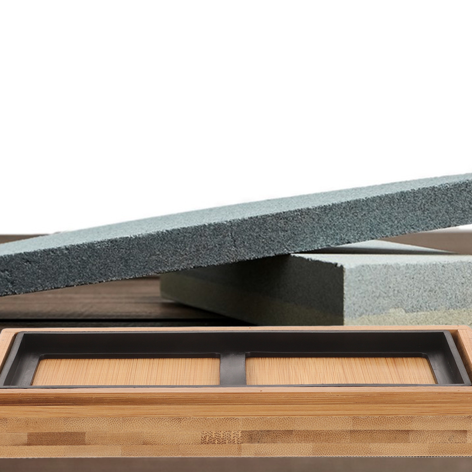Sharpening Stone Whetstone - 1Set Sustainable Bamboo Whetstone Base Sharpening