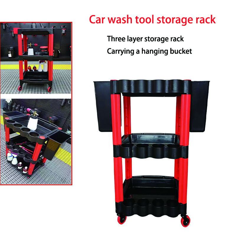Workshop Tools Shelf - Auto Repair WashTool Storage Car Three-tier