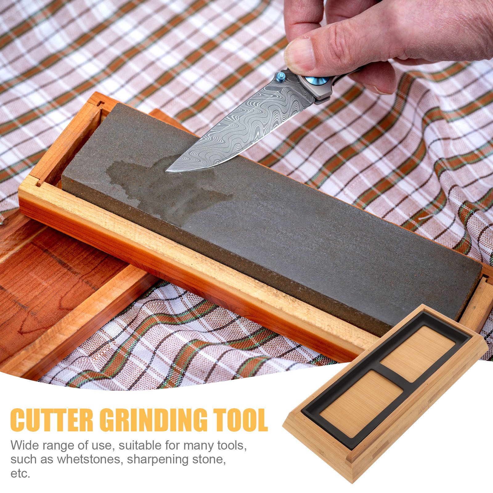 1Set Sustainable Bamboo Whetst - Sharpening Stone Whetstone ulasan dan harga