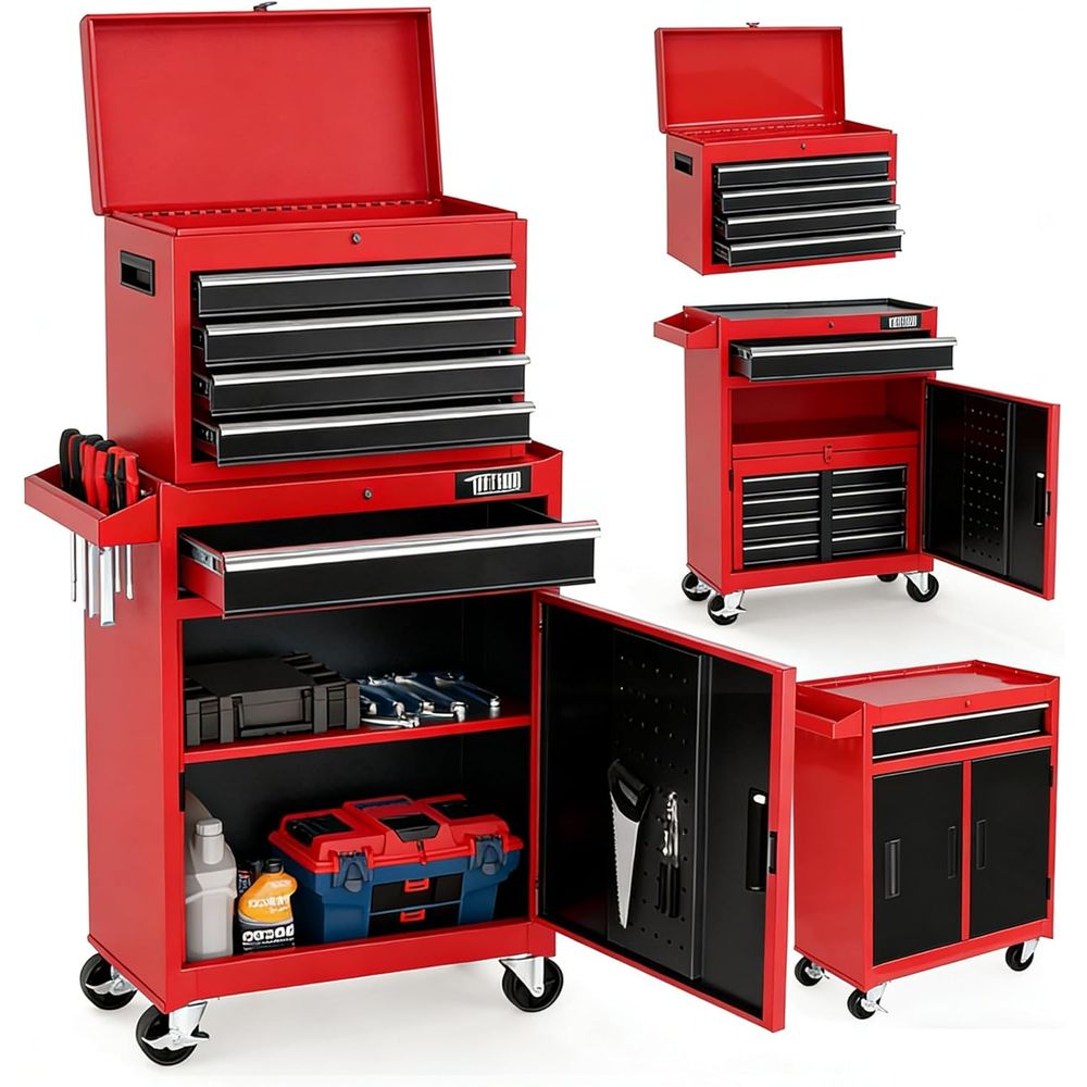 Rolling Tool Chest with Detach - Workshop Tools Shelf ulasan dan harga