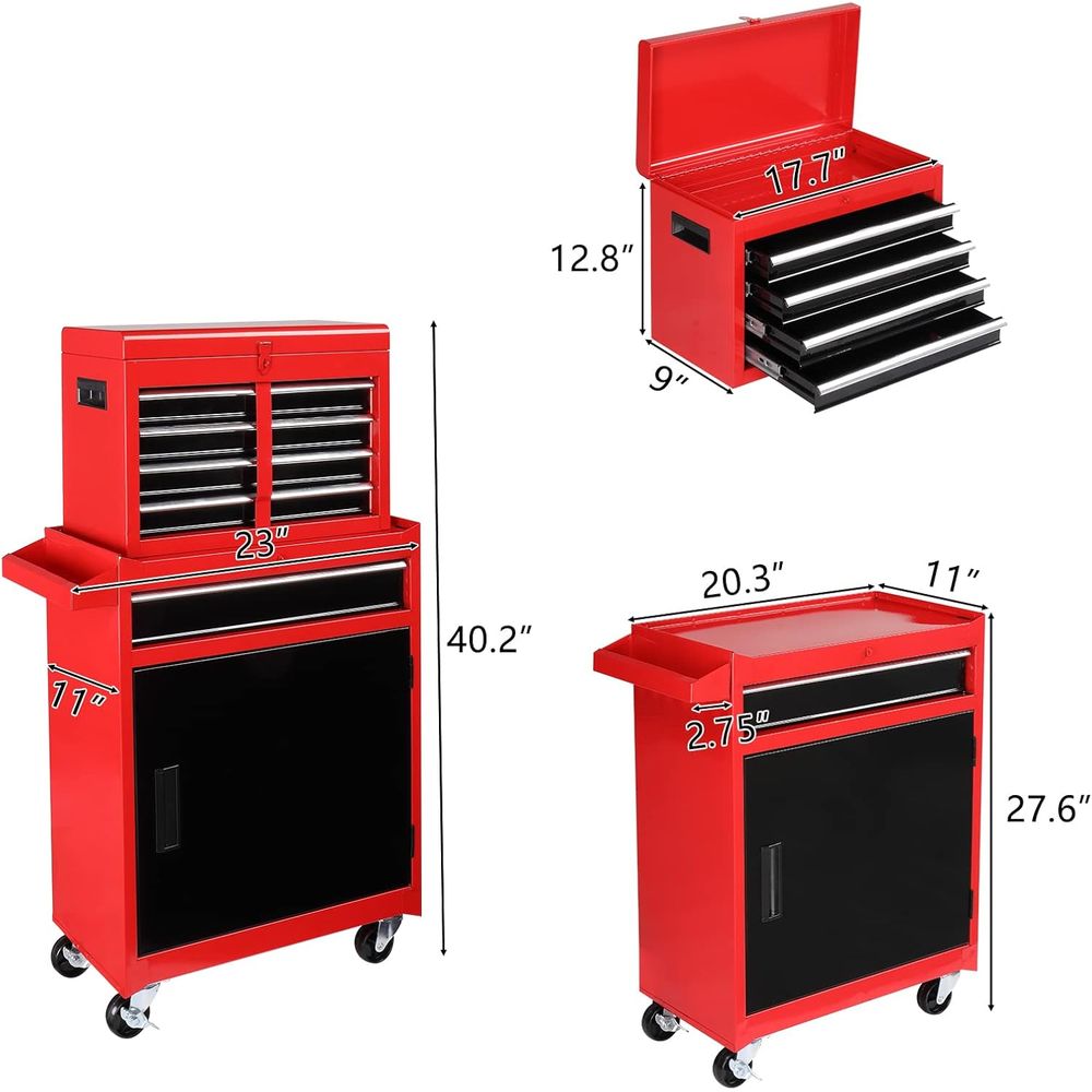 Rolling Tool Chest with Detach - Workshop Tools Shelf ulasan dan harga