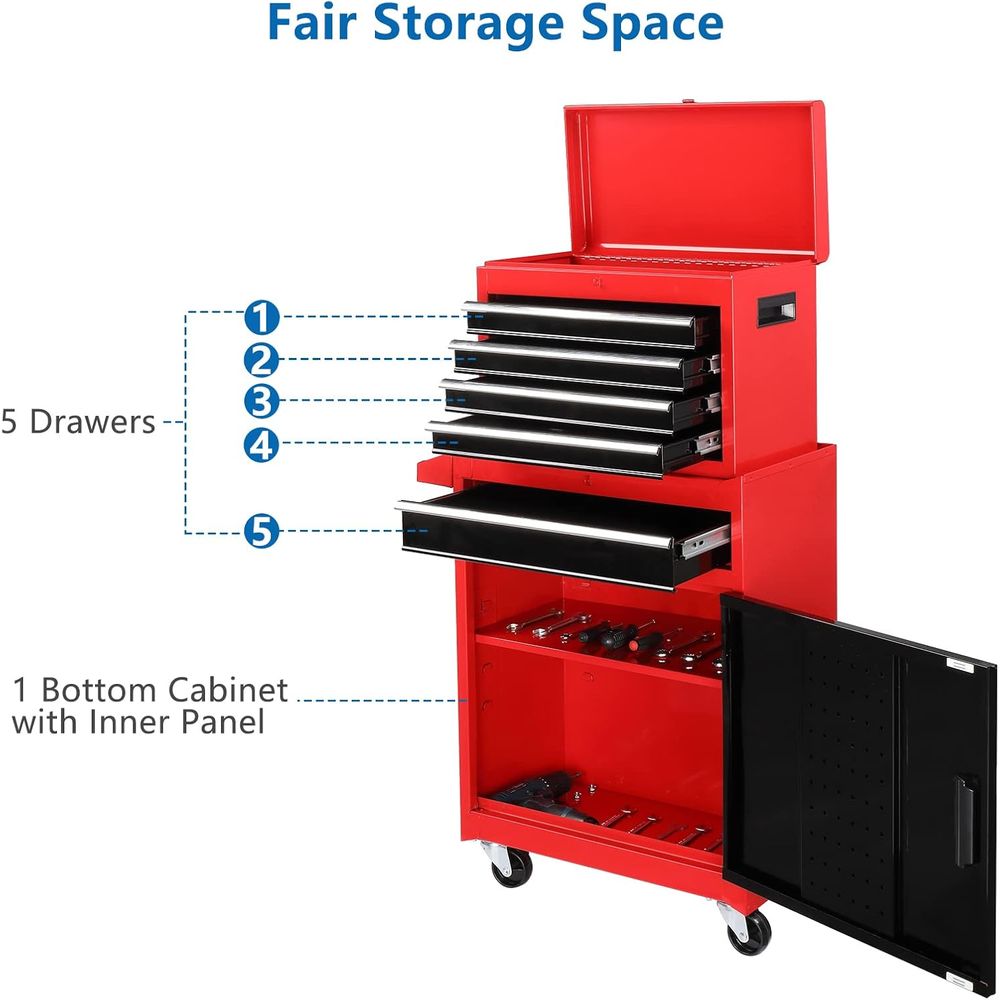 Rolling Tool Chest with Detach - Workshop Tools Shelf ulasan dan harga