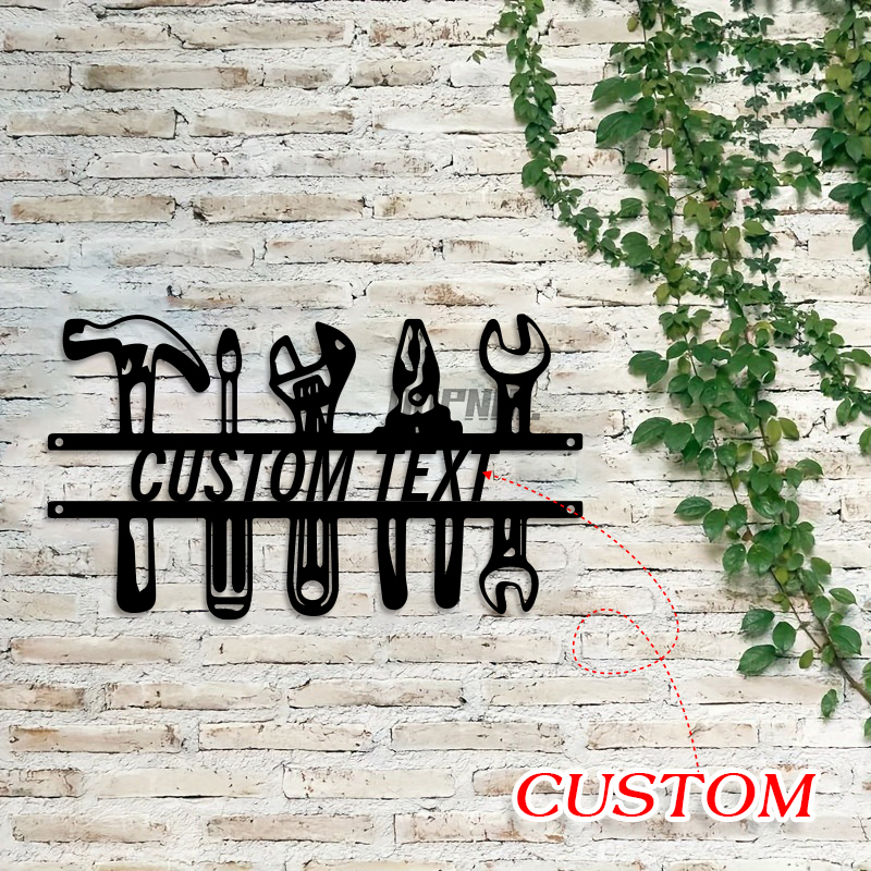 DIY Industrial Style Iron Wall - Workshop Tools With Name ulasan dan harga