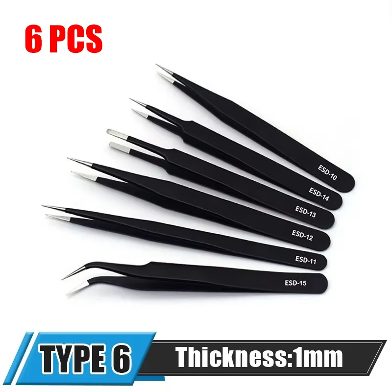 Stainless Steel Black Tweezers - Maintenance Workshop Tools ulasan dan harga