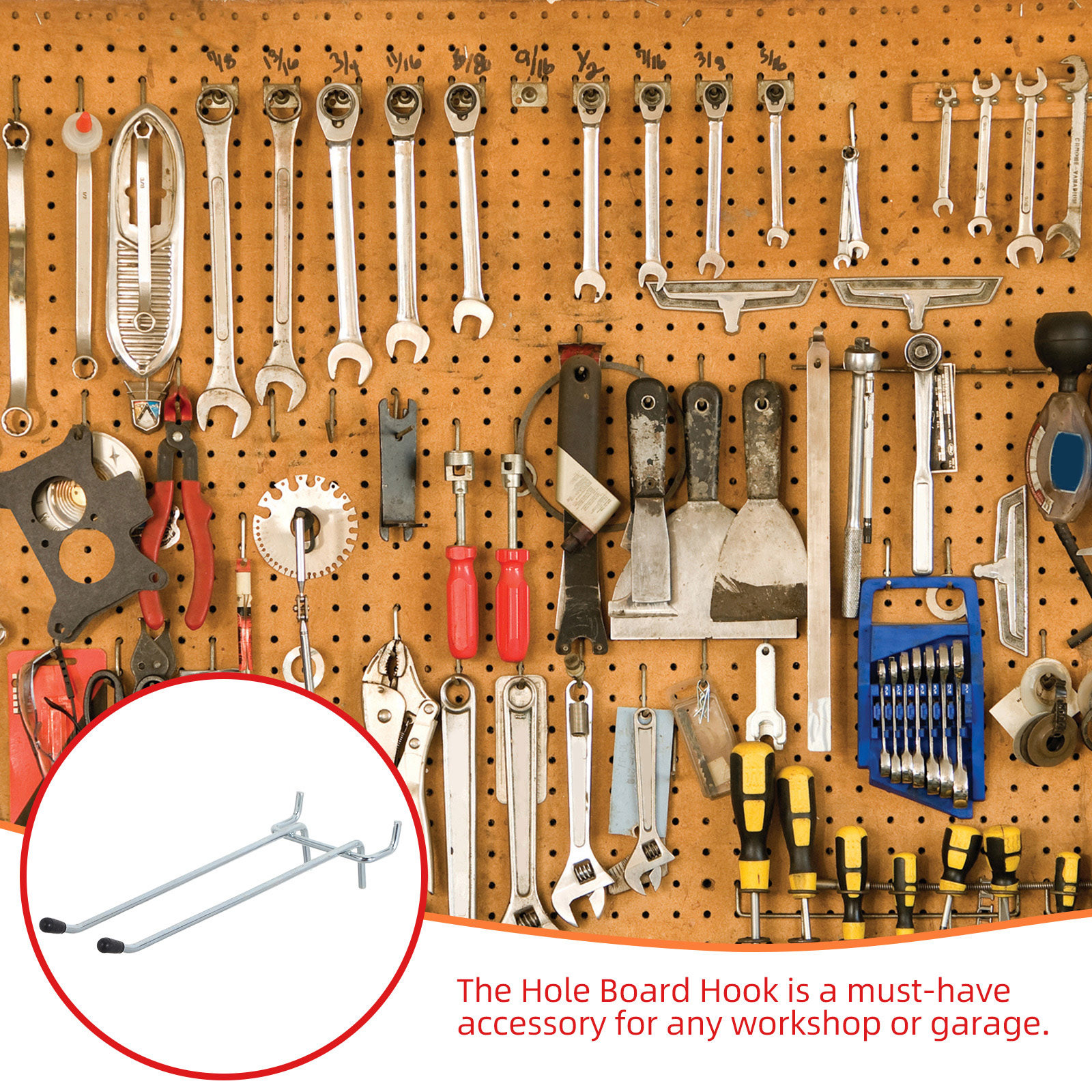 10Pcs Heavy-Duty Metal Pegboar - Workshop Tools Hanger ulasan dan harga