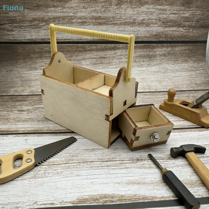 ✔1/12 Dollhouse Mini Wooden To - Tools Box For Workshop ulasan dan harga
