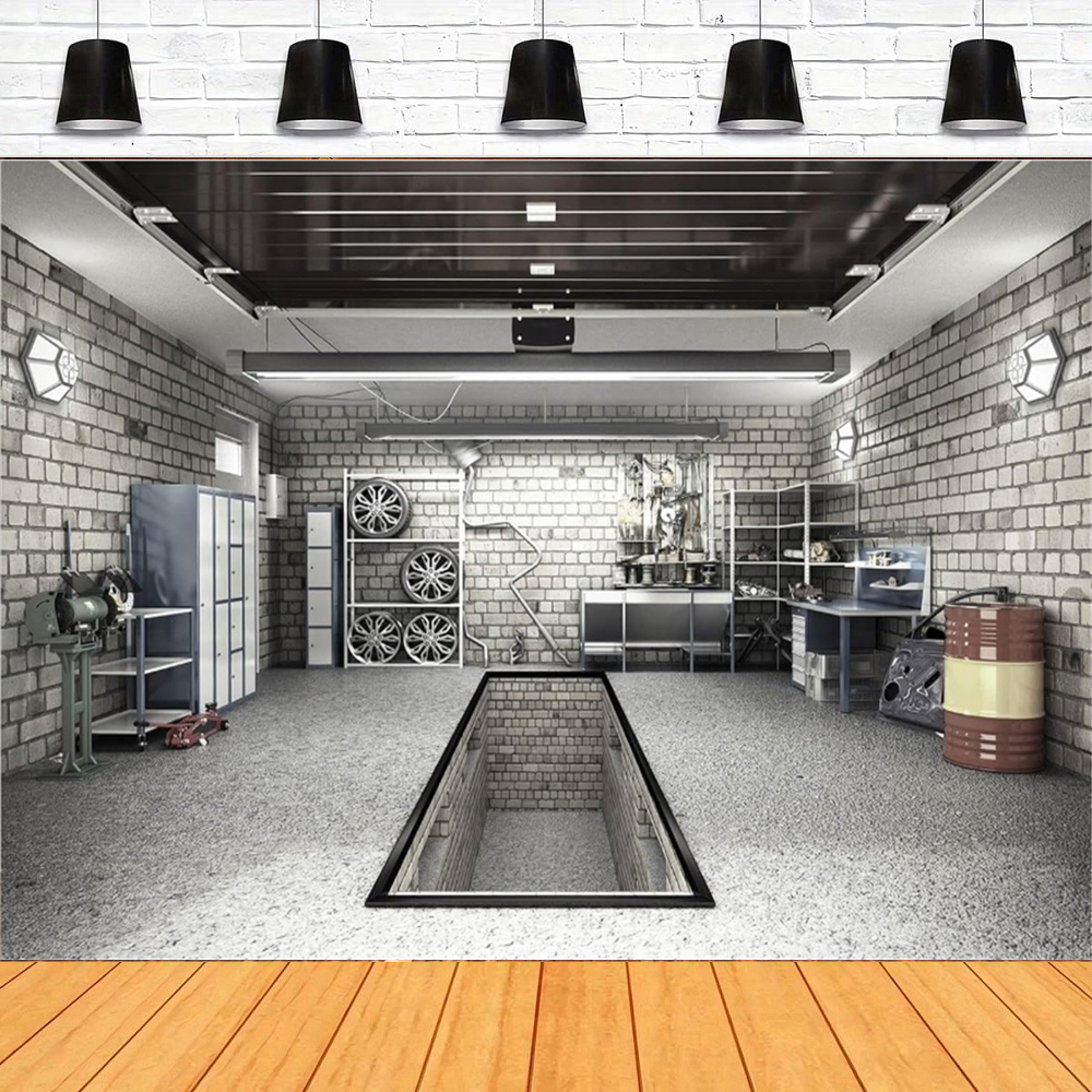 Garage Photography Backdrop Ca - Workshop Tools Background ulasan dan harga