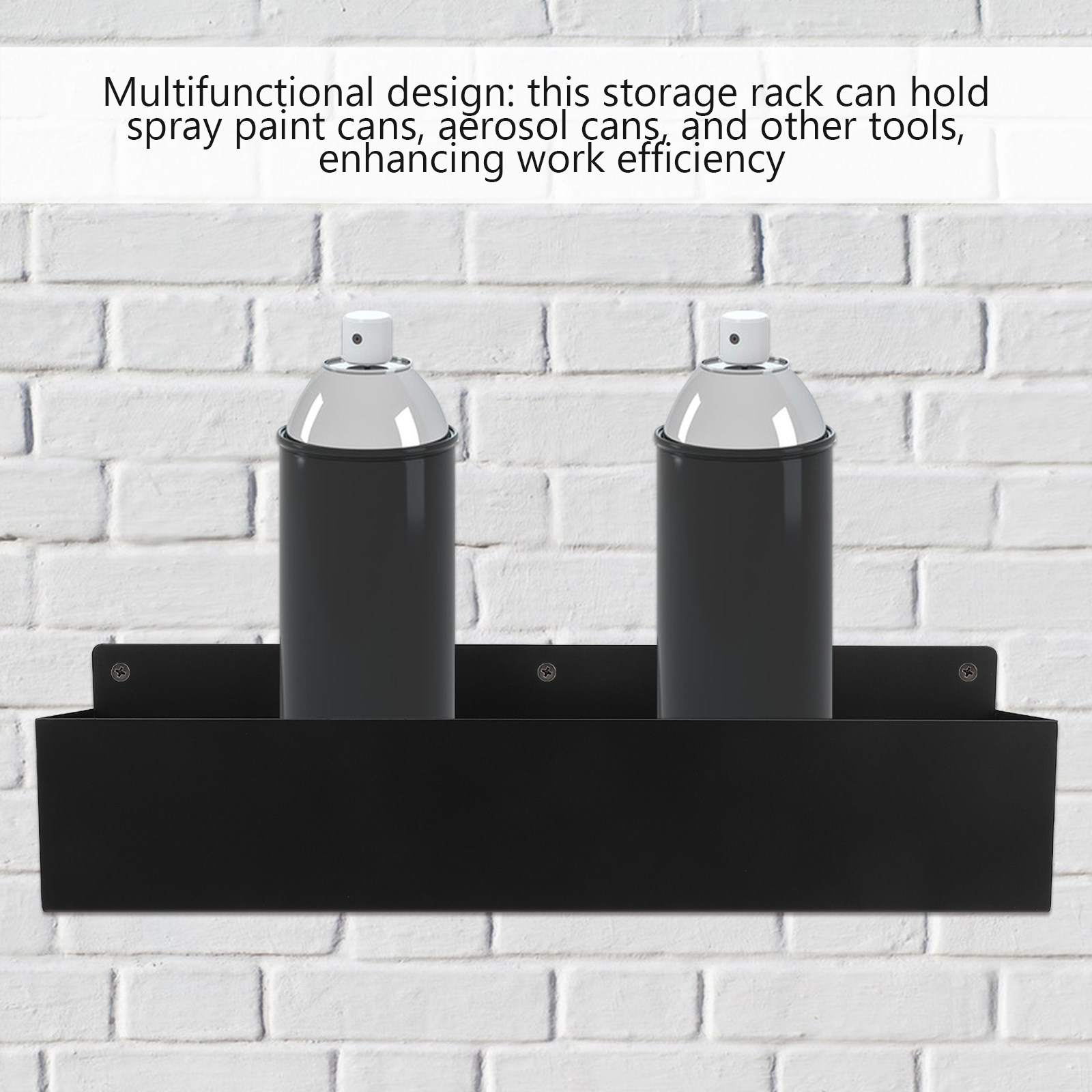 Sturdy Metal Spray Can Holder  - Workshop Tools Shelf ulasan dan harga