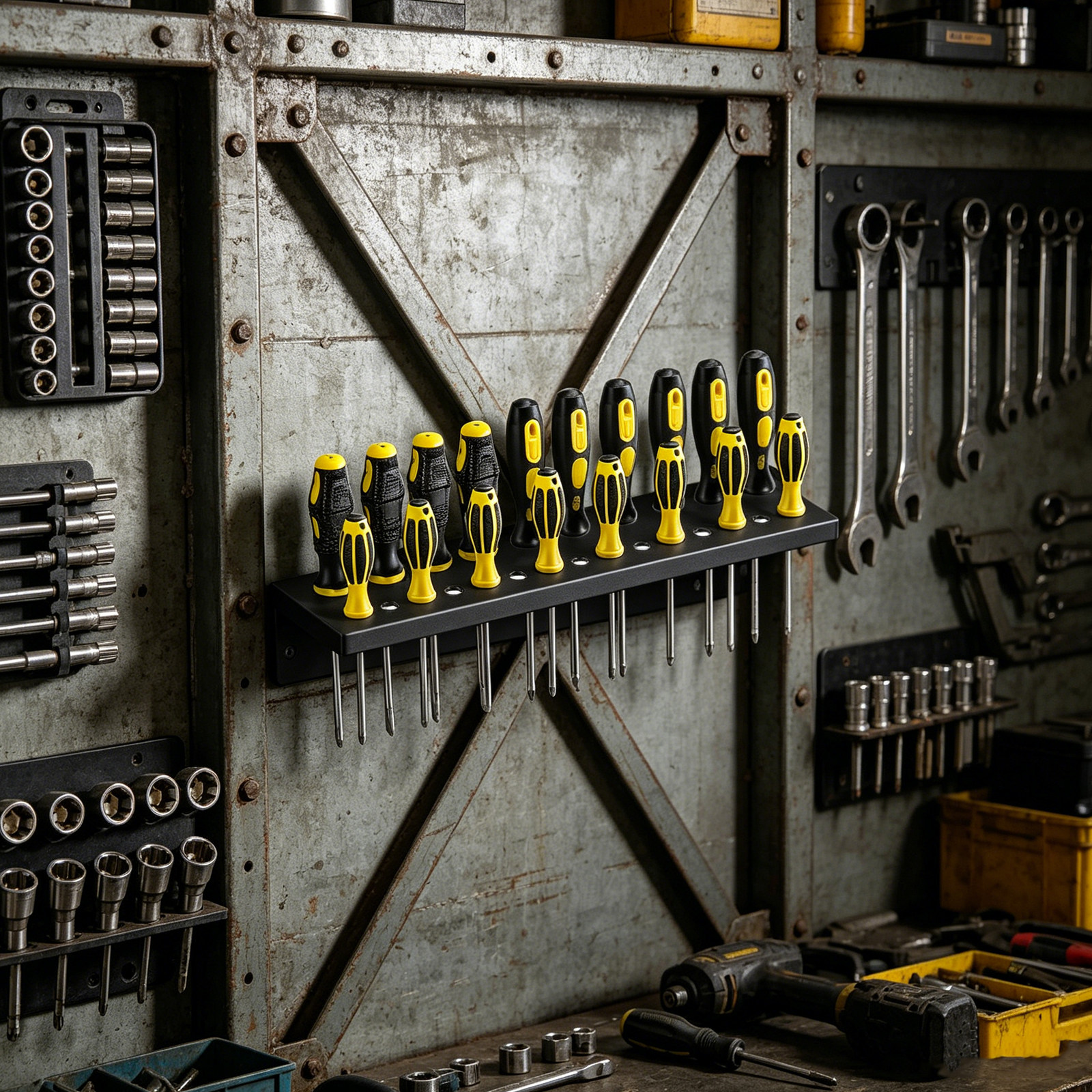 25-Hole Wall Mounted Screwdriv - Workshop Tools Wall ulasan dan harga