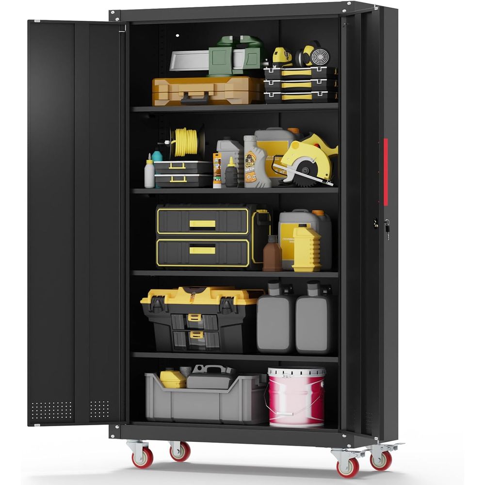 71 Lockable Steel Garage Stora - Workshop Tools Shelf ulasan dan harga