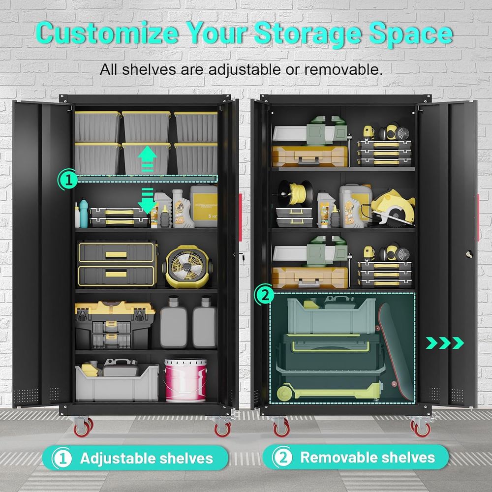 71 Lockable Steel Garage Stora - Workshop Tools Shelf ulasan dan harga
