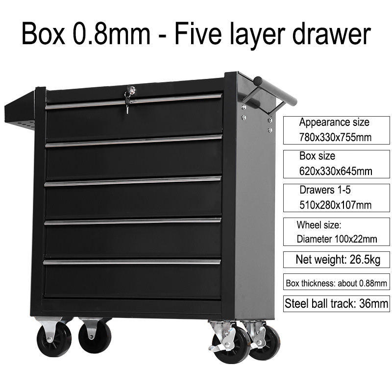 5 Drawer Storage Tool Box Trol - Maintenance Workshop Tools ulasan dan harga