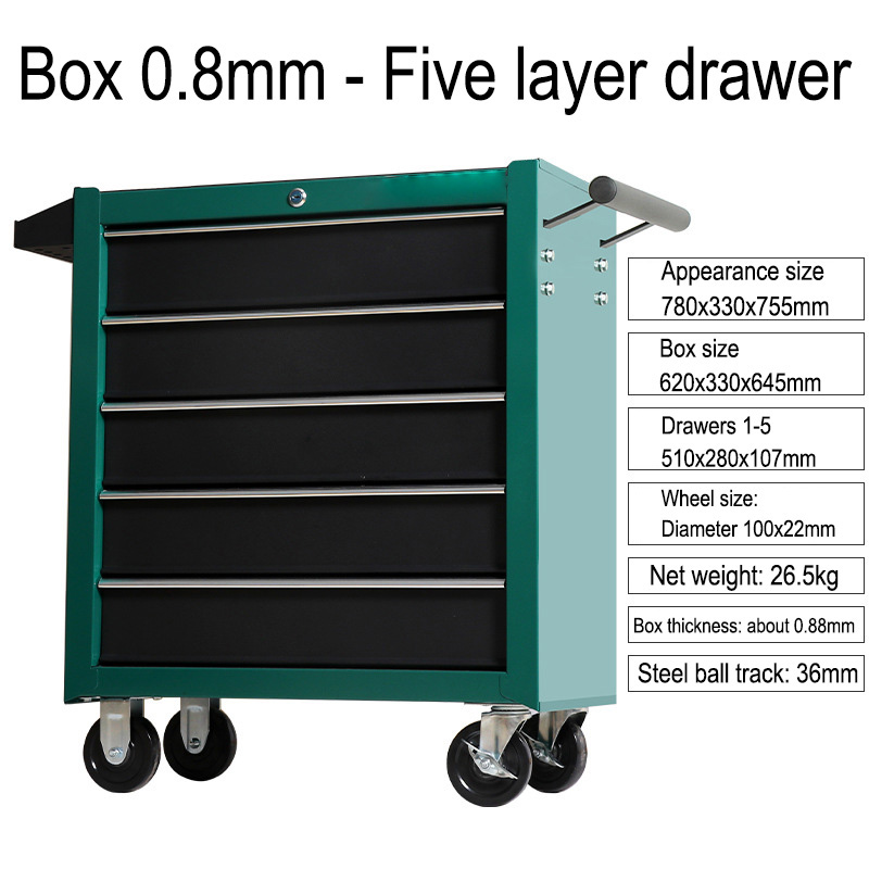 5 Drawer Storage Tool Box Trol - Maintenance Workshop Tools ulasan dan harga