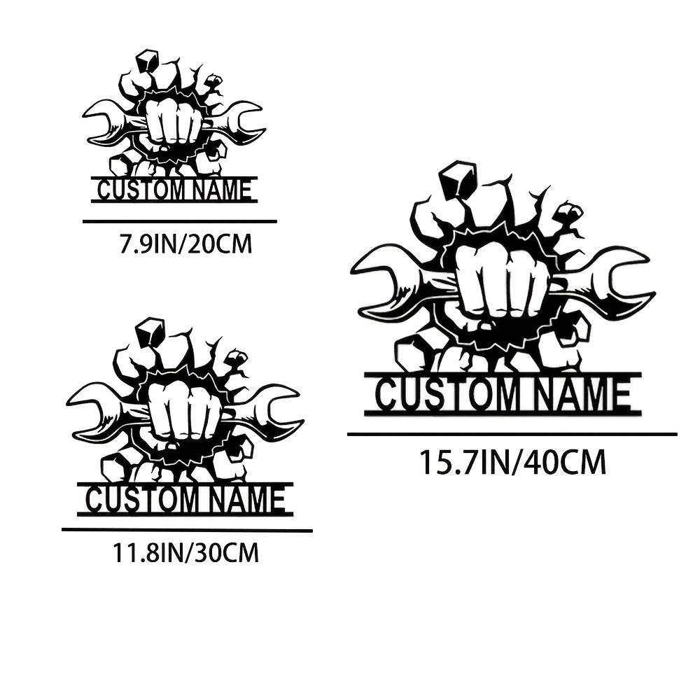 Custom Metal Workshop Wall Sig - Workshop Tools With Name ulasan dan harga