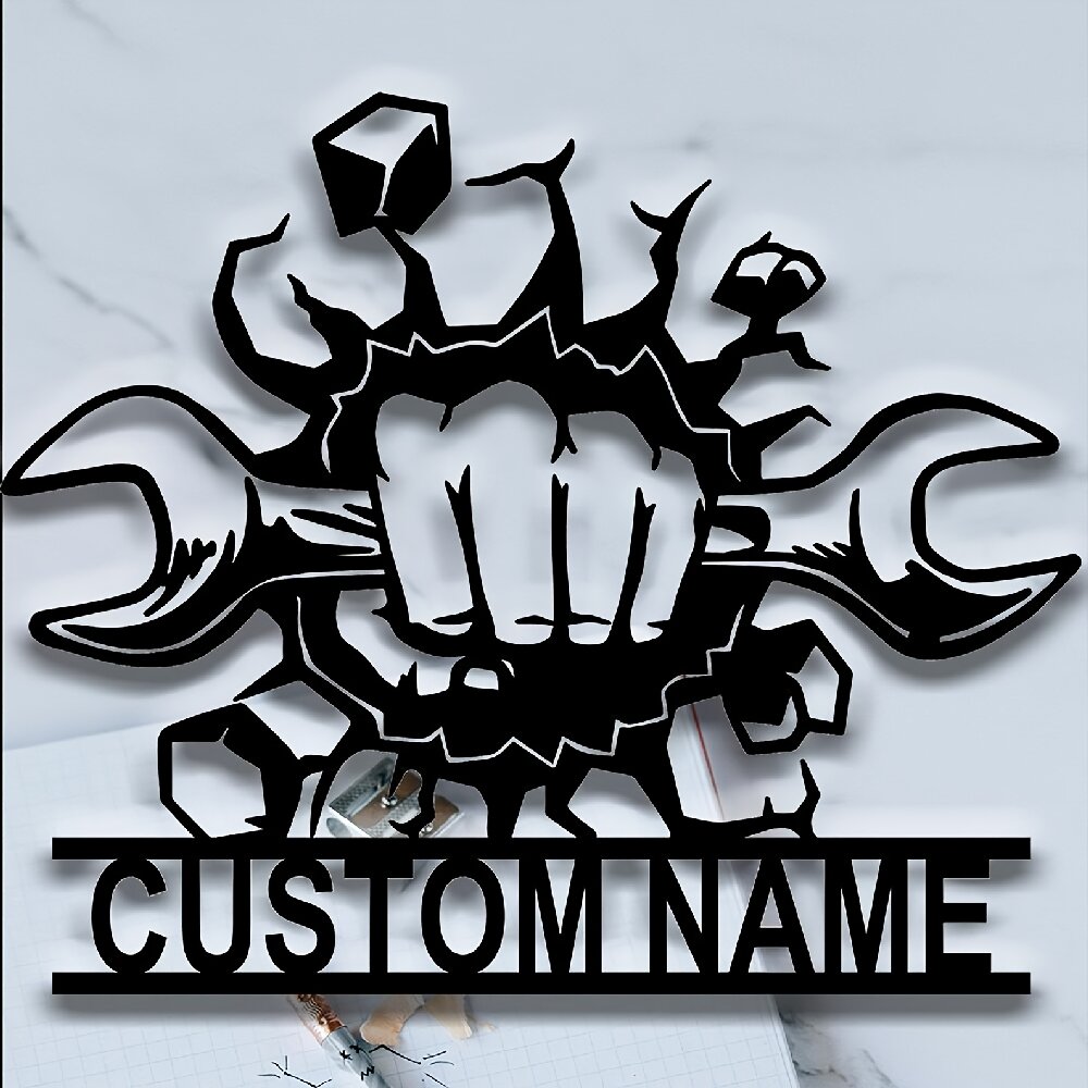Custom Metal Workshop Wall Sig - Workshop Tools With Name ulasan dan harga