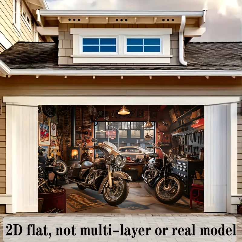 Motorcycle Garage Tapestry Cla - Workshop Tools Wall ulasan dan harga
