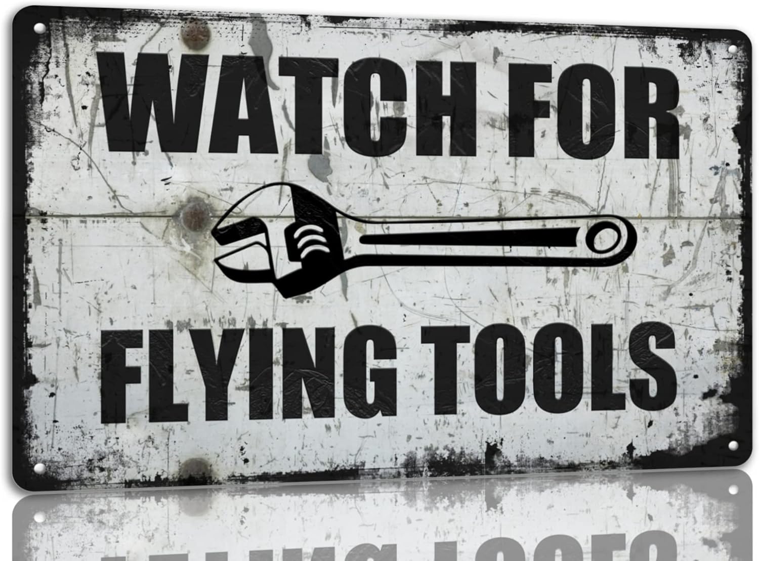 Watch For Flying Tools Metal T - Workshop Tools Wall ulasan dan harga