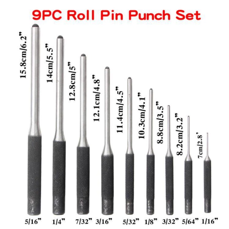 Professional 9Pcs Roll Pin Pun - Maintenance Workshop Tools ulasan dan harga