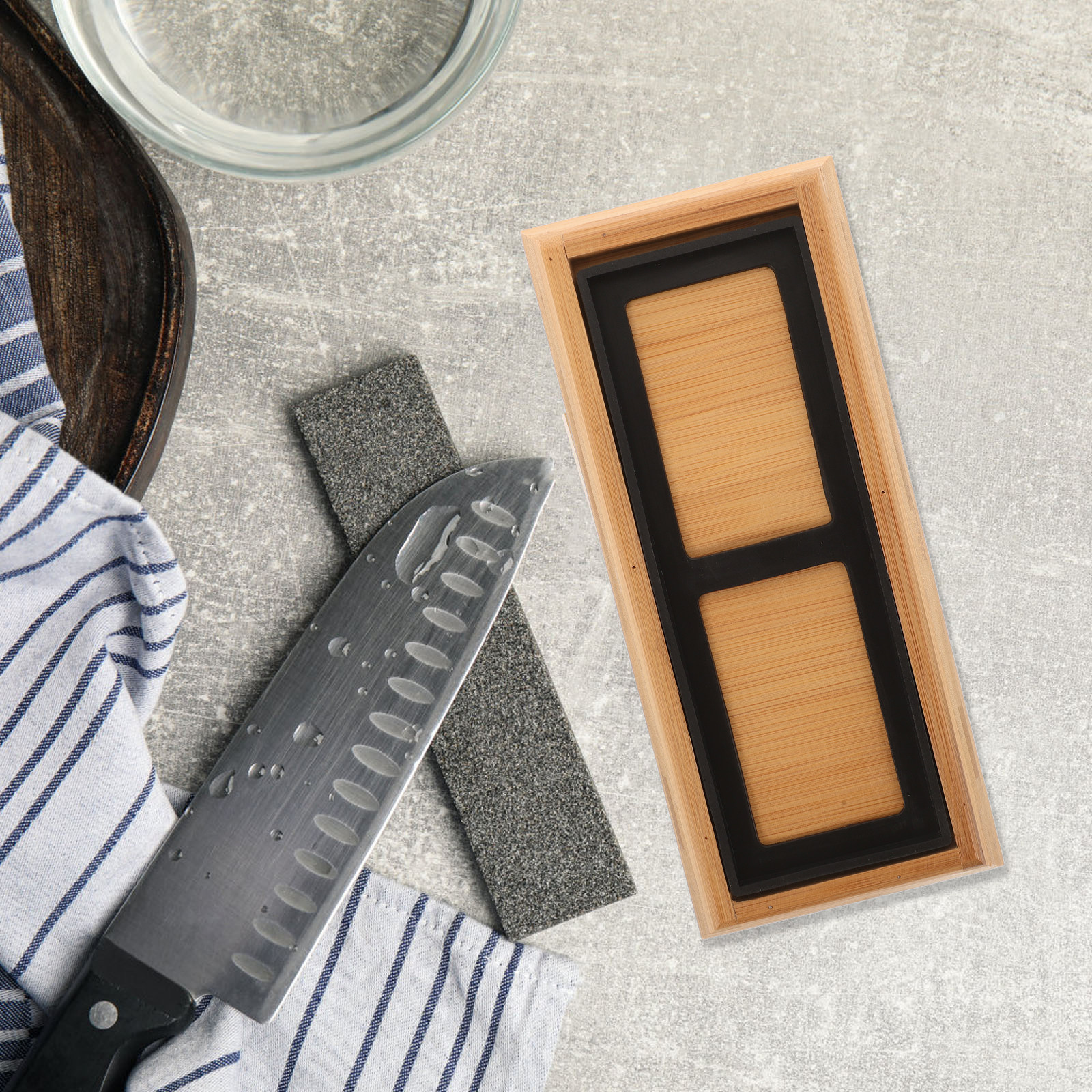 1Set Eco Friendly Bamboo Whets - Sharpening Stone Whetstone ulasan dan harga