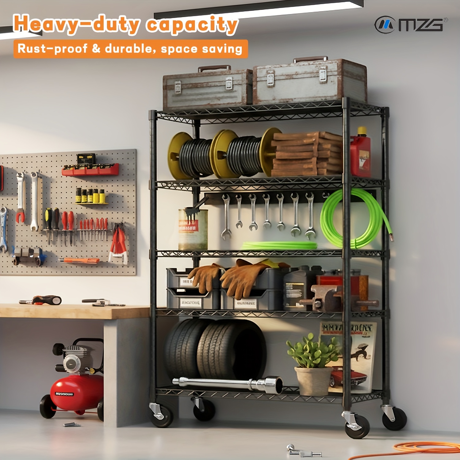 MZG Heavy-Duty Adjustable 5/4  - Workshop Tools Shelf ulasan dan harga